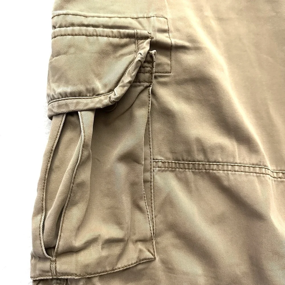 Vintage Polo Ralph Lauren 42 X 10 Khaki Baggy Cargo‎ Shorts Y2K 90s